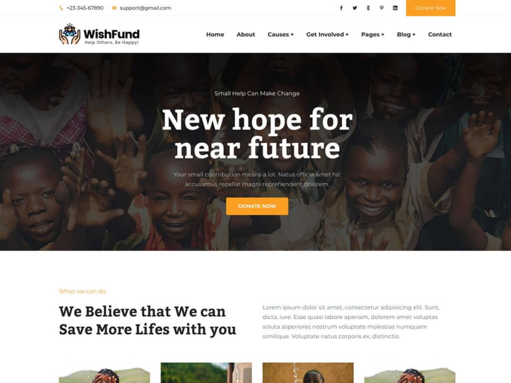 wishfund-charity-theme
