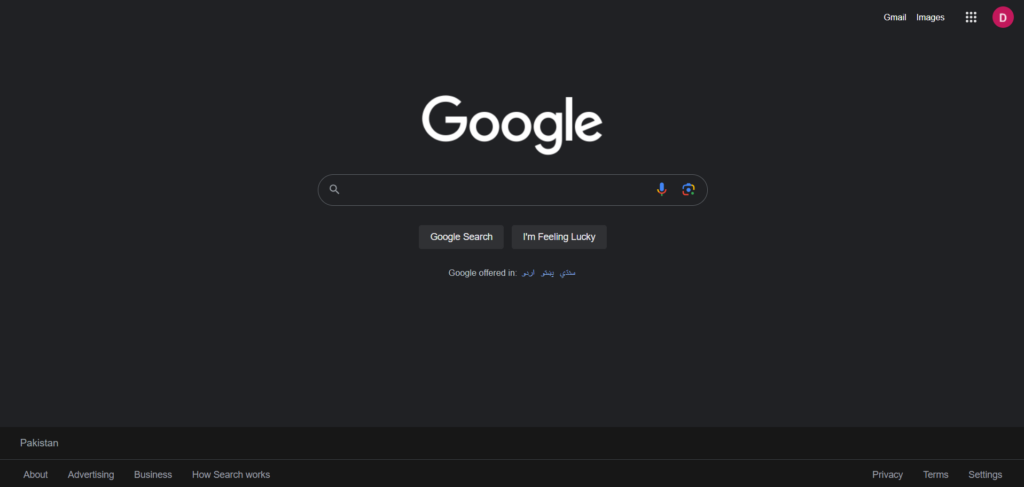Google's white space web design