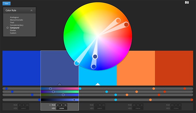 Color Wheel in logo color combination